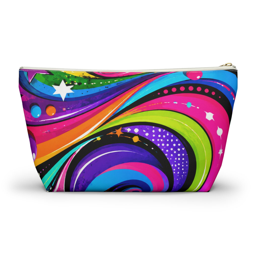 Colorful Pop Art Accessory Pouch — Starburst Cosmetic Bag