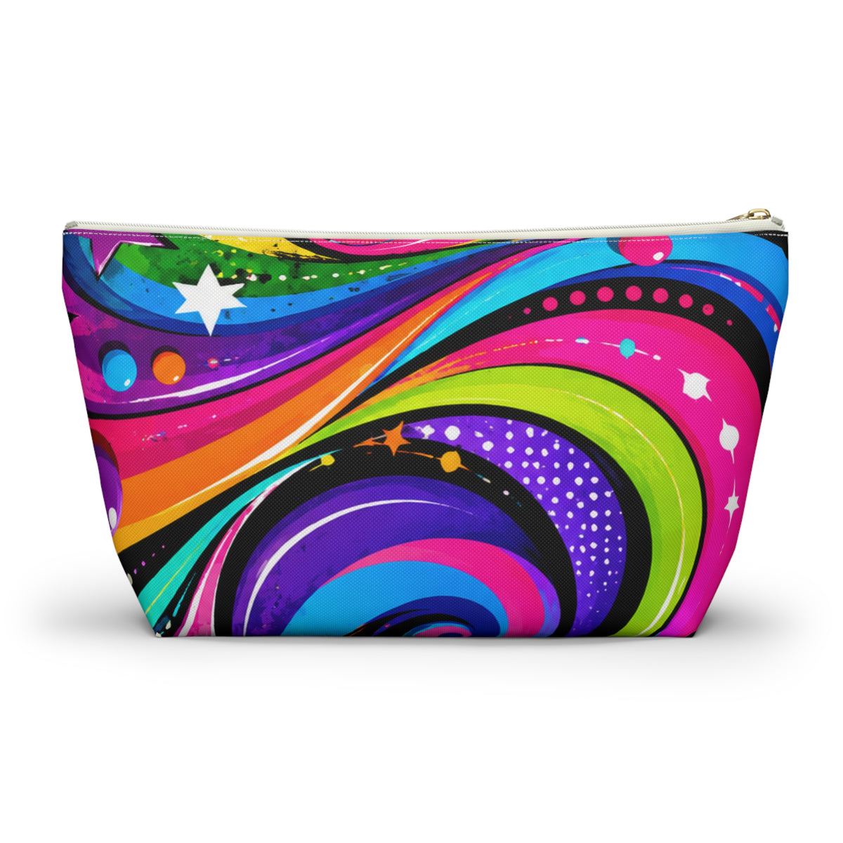 Colorful Pop Art Accessory Pouch — Starburst Cosmetic Bag