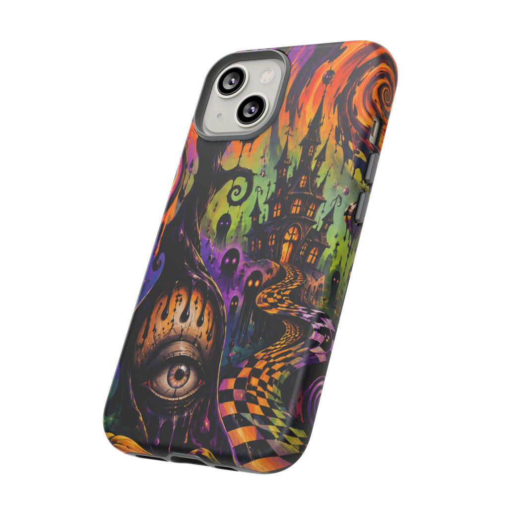Phone Case — Psychedelic Haunted House Halloween Design