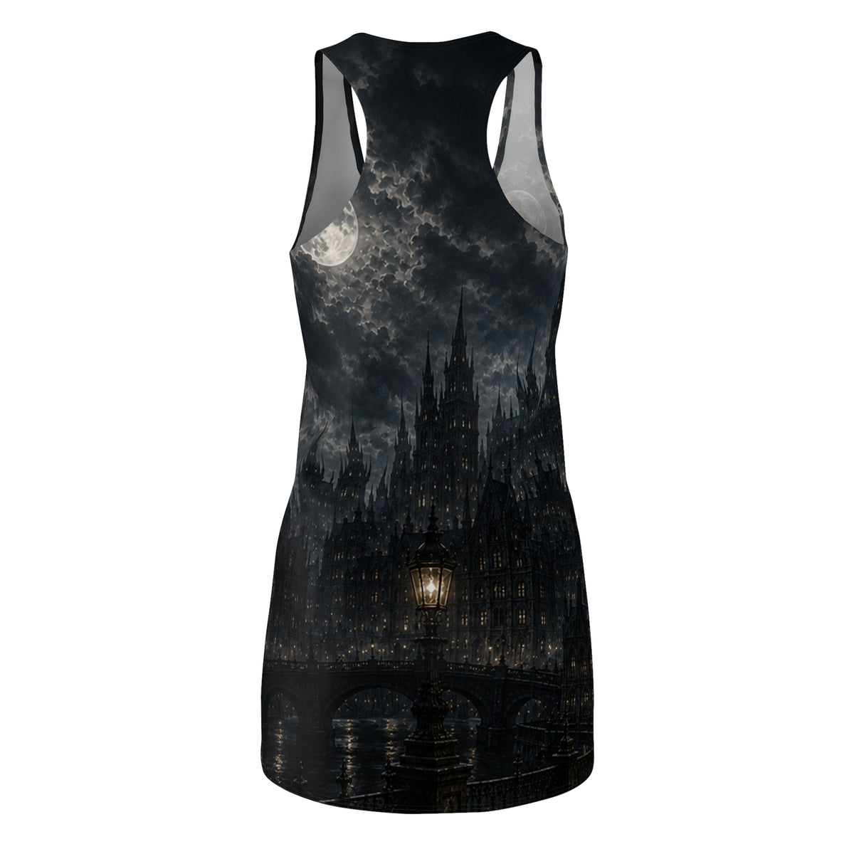 Gothic Moonlit Castle Racerback Dress - Halloween