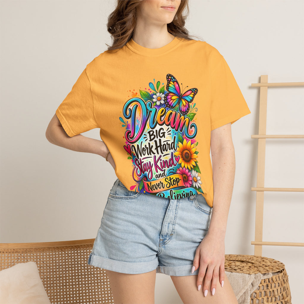 Inspirational 'Dream Big, Work Hard, Stay Kind' T-Shirt