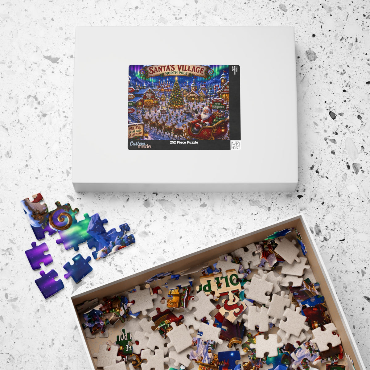 Santa’s Village North Pole Jigsaw Puzzle — Festive Christmas Scene (110–1014 pcs)
