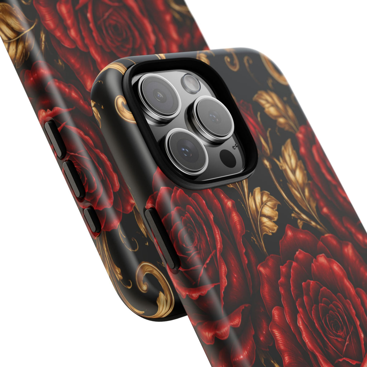 Tough Cases — Vintage Red Rose Floral Phone Case