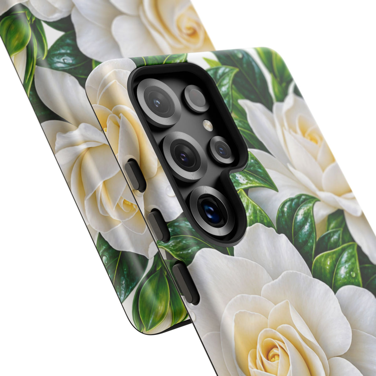 Floral Camellia Tough Case — White Gardenia Phone Cover