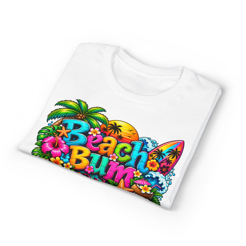 Beach Bum T-Shirt — Colorful Surf & Tropical Graphic Tee