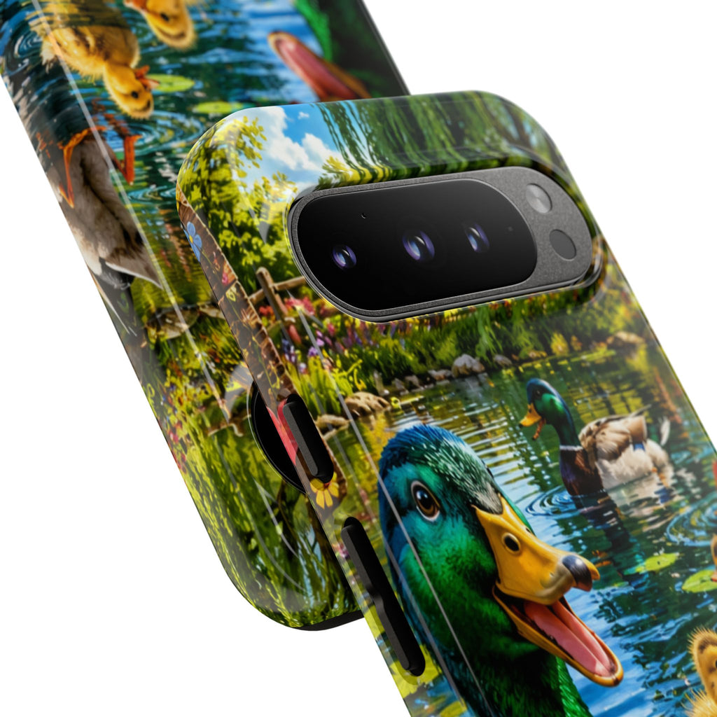 Duck Family Phone Case — Cute Mallard & Ducklings Protective Tough Case