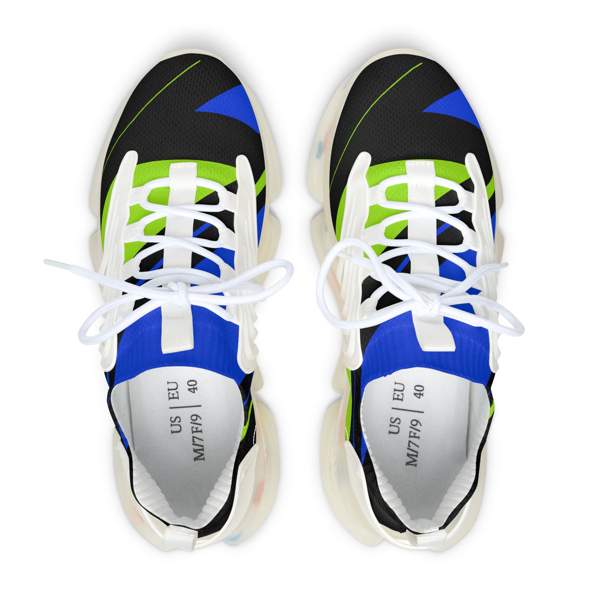 Women’s Mesh Sneakers — Athletic Blue & Green Lightweight Running Shoes