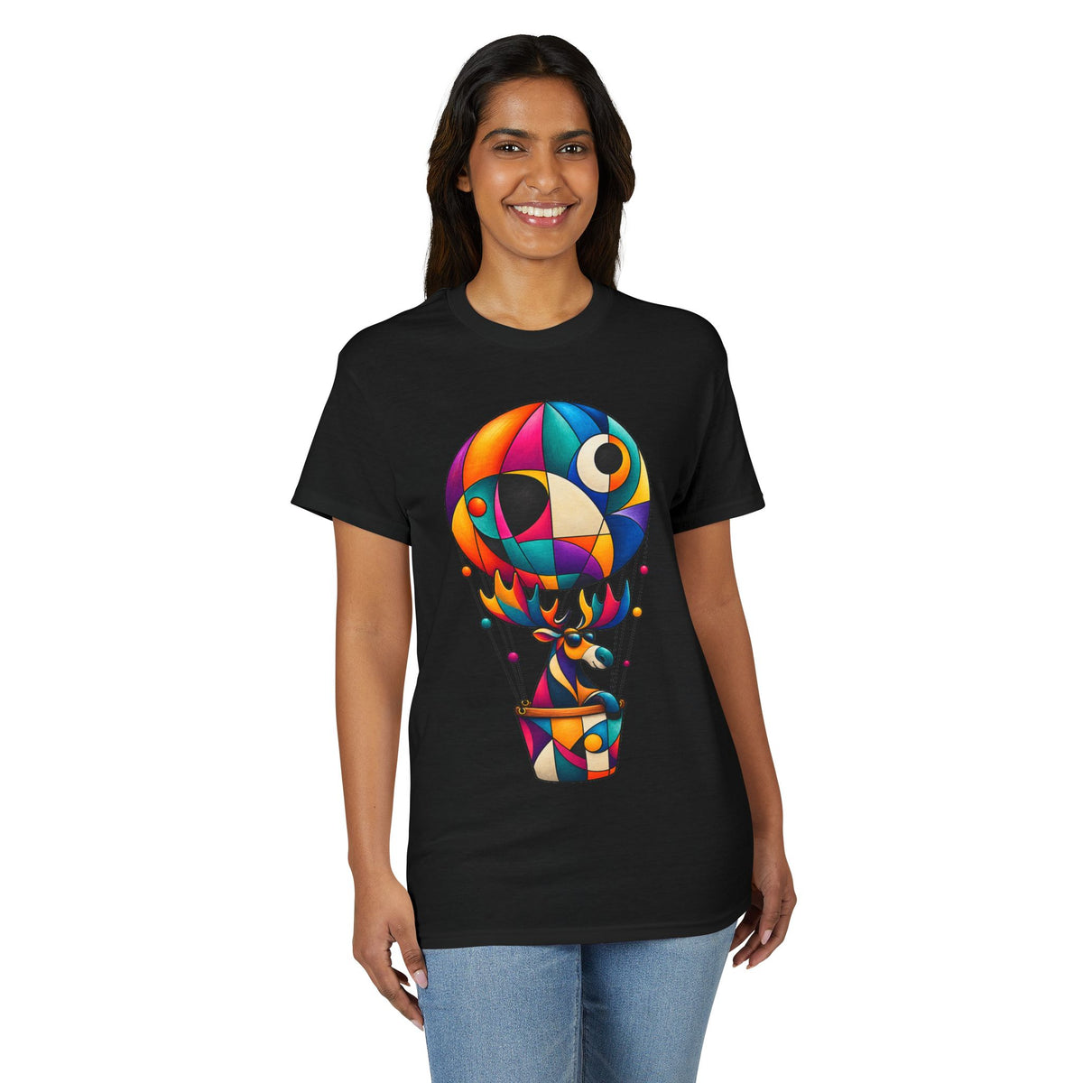 Colorful Geometric Hot Air Balloon T-Shirt