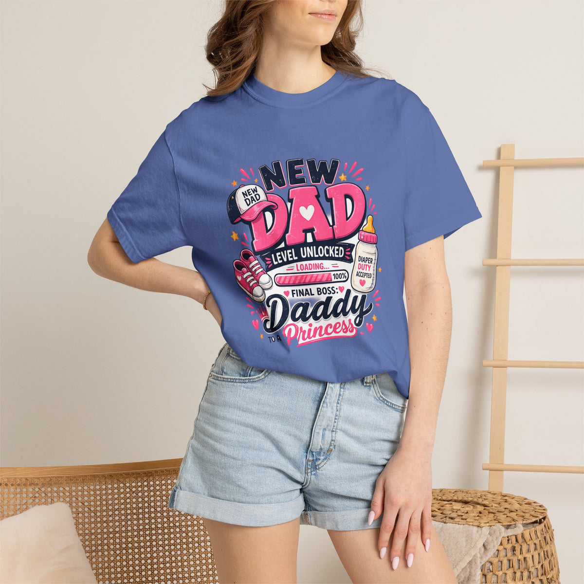 New Dad Level Unlocked T-shirt | Daddy to a Princess