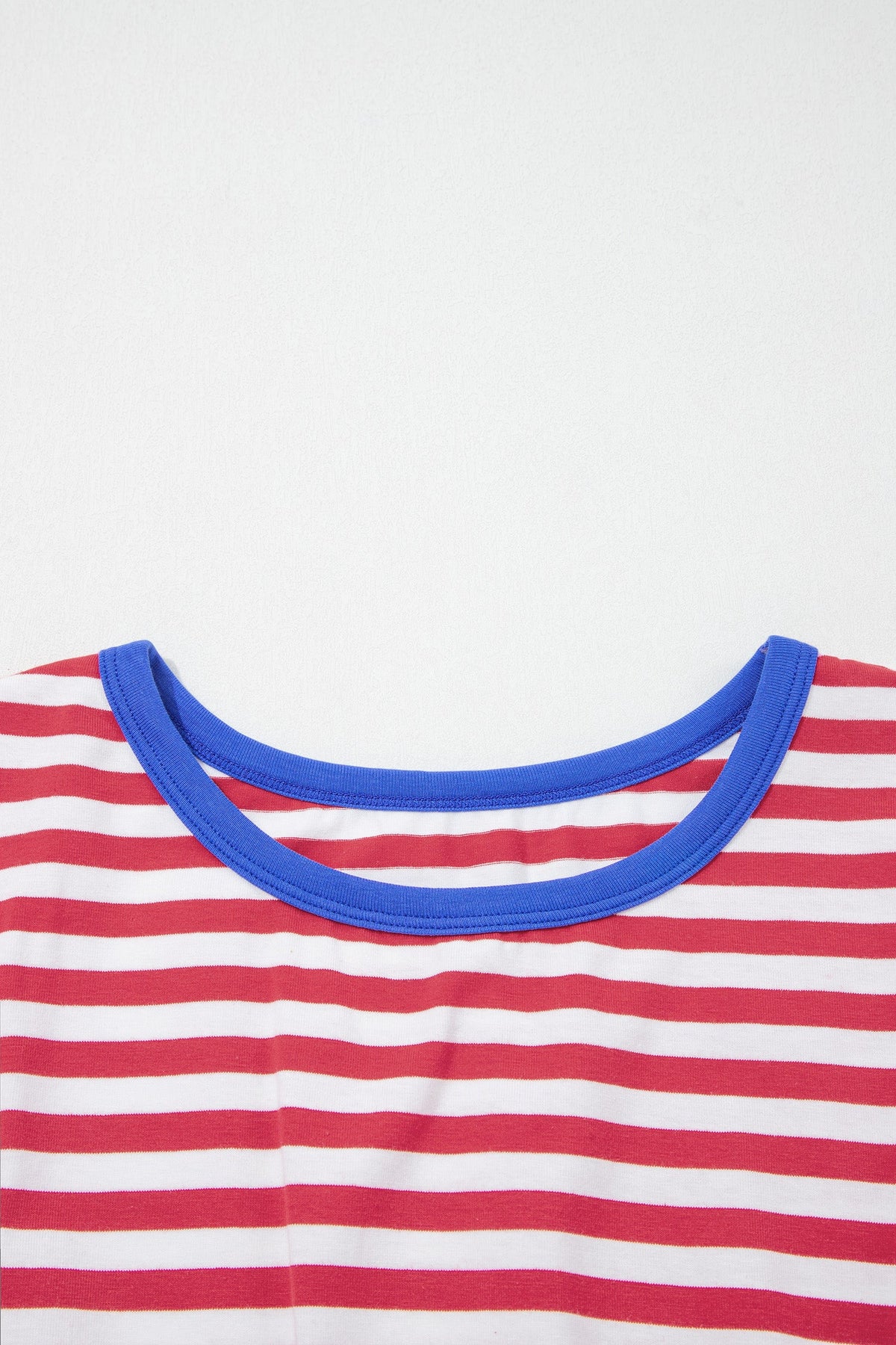 Stripe Contrast Trim Tie Waist Mini Dress