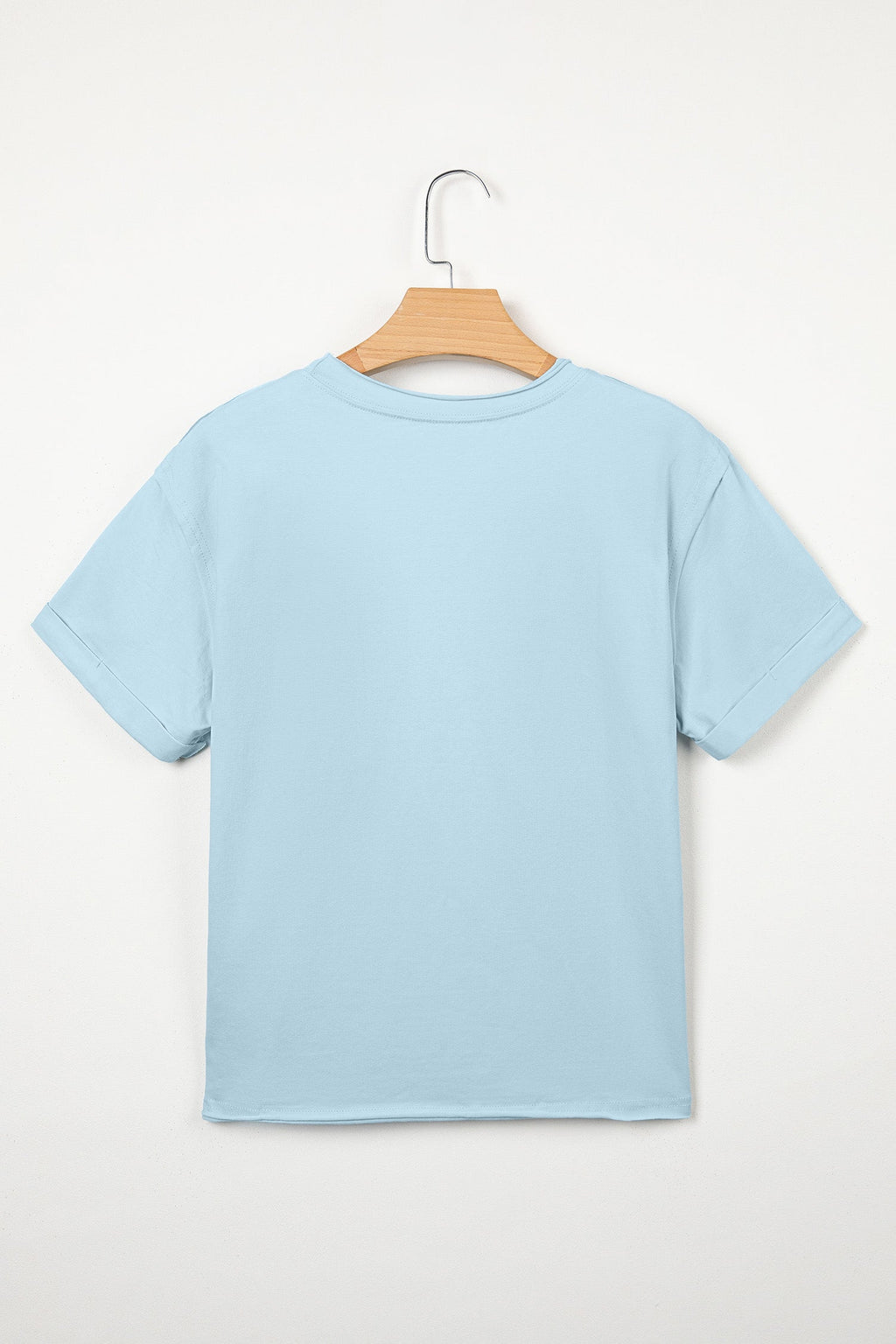 Solid Exposed Seam Short Sleeve T-Shirt