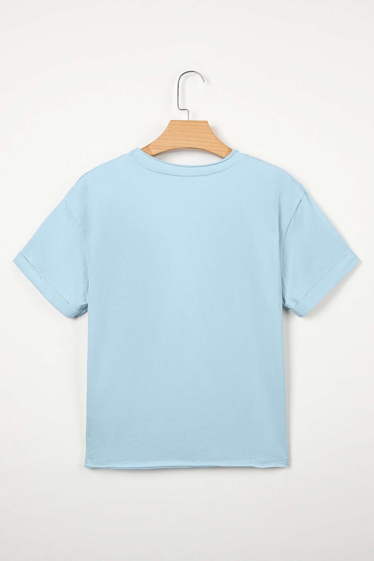 Solid Exposed Seam Short Sleeve T-Shirt