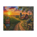 Country Sunrise Farm Puzzle — Scenic Barn Landscape Jigsaw (110–1014 pcs)