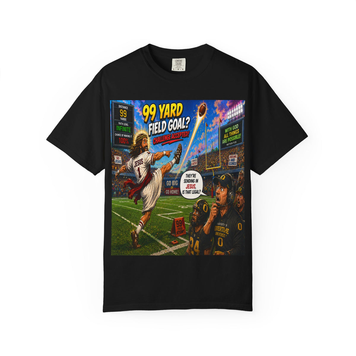 99 Yard Field Goal Retro Football Poster T-shirt