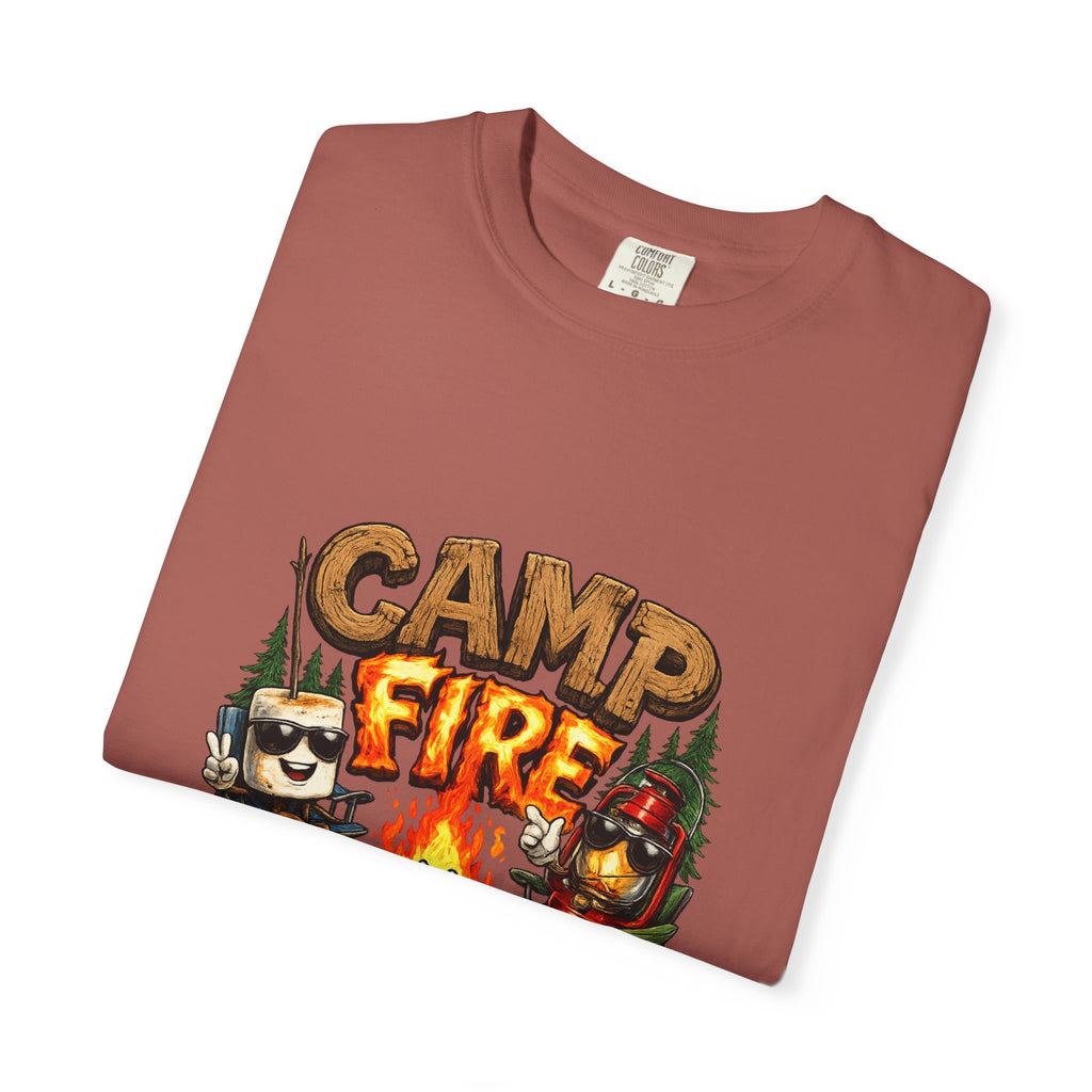 Campfire Gang T-Shirt | Camping Cartoon S'mores Bonfire Design