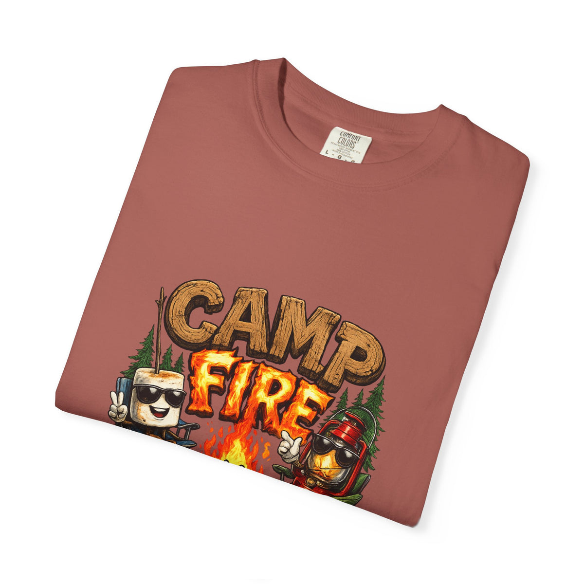 Campfire Gang T-Shirt | Camping Cartoon S'mores Bonfire Design