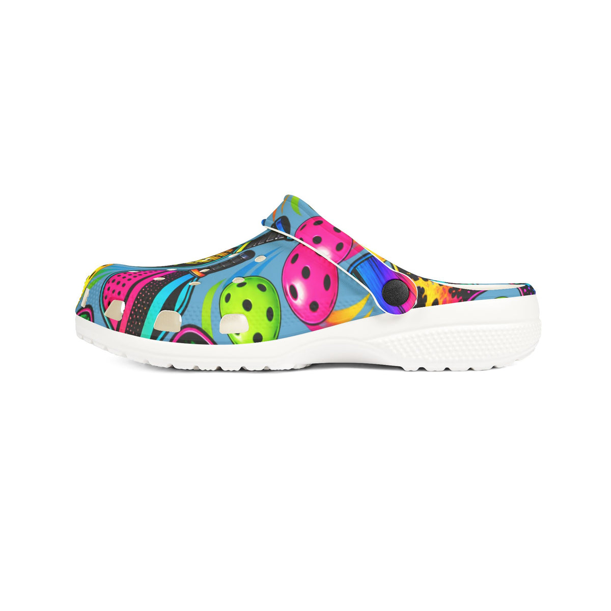 Tropical Pickleball Clogs — Colorful EVA Foam Slip-On Shoes