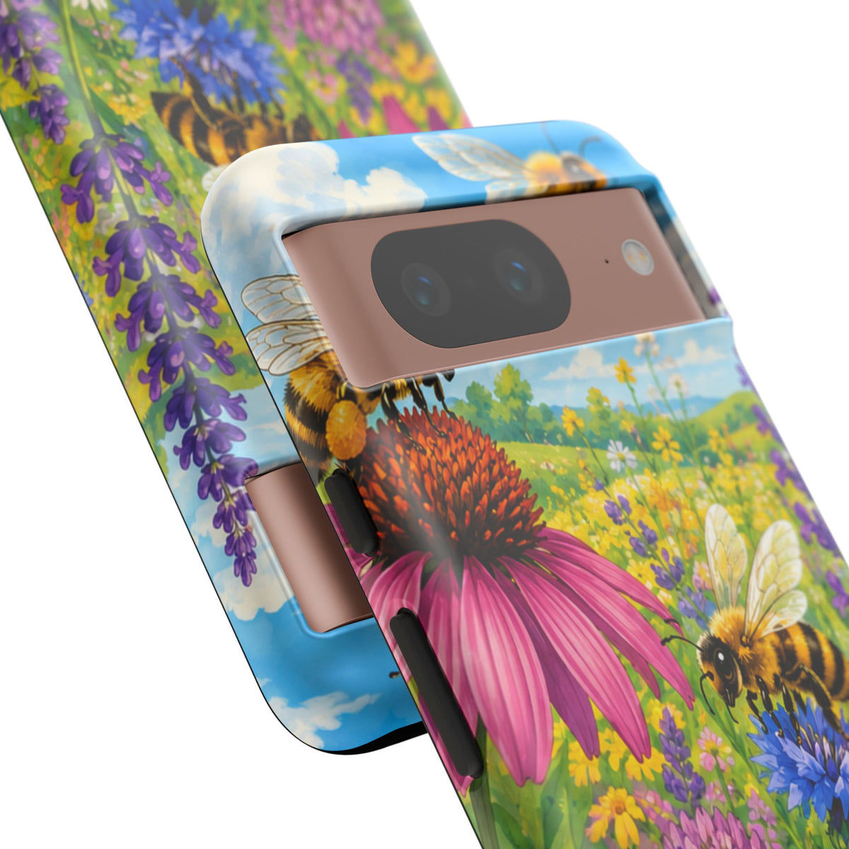 Bee Meadow Phone Case — Floral Honeybee Protective Cover