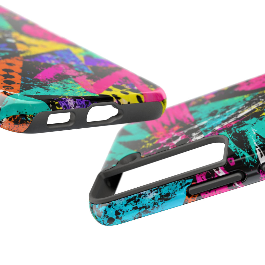 Tough Phone Case — Neon Graffiti Splash Protective Cover