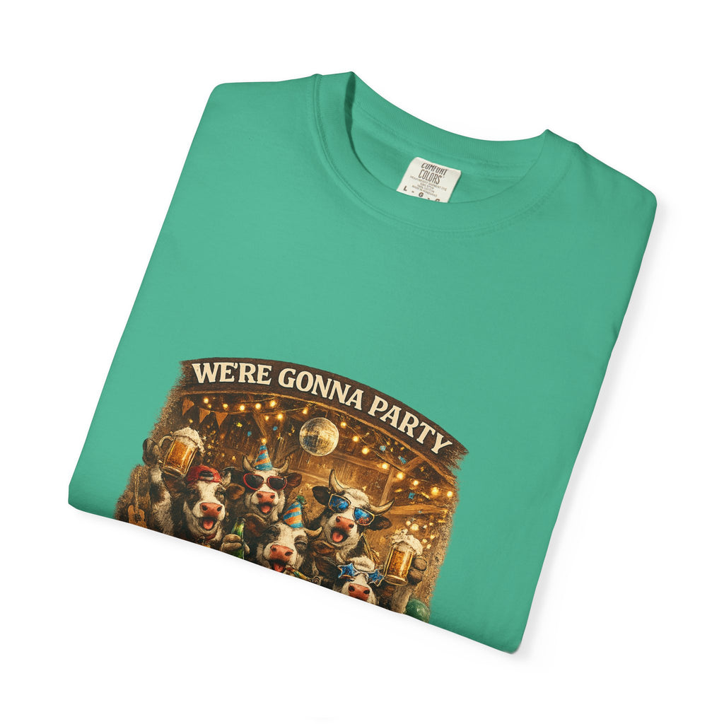 We're Gonna Party Until the Cows Come Home T-shirt | Funny Cow Party Shirt