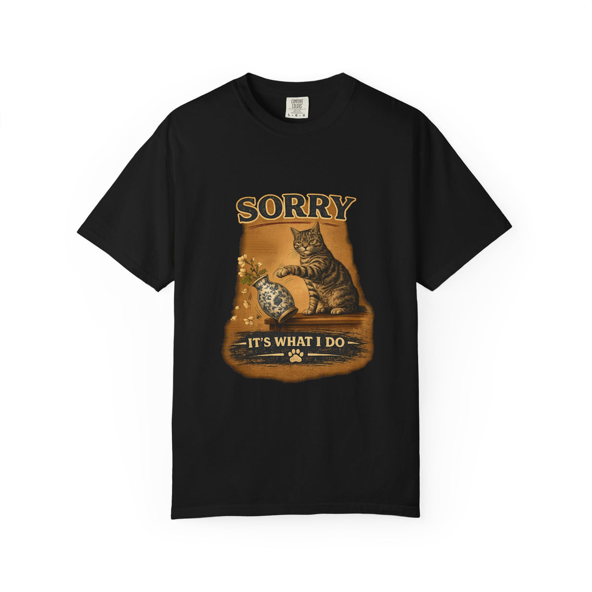 Sorry, It’s What I Do cat T-Shirt | Cat playing with yarn design