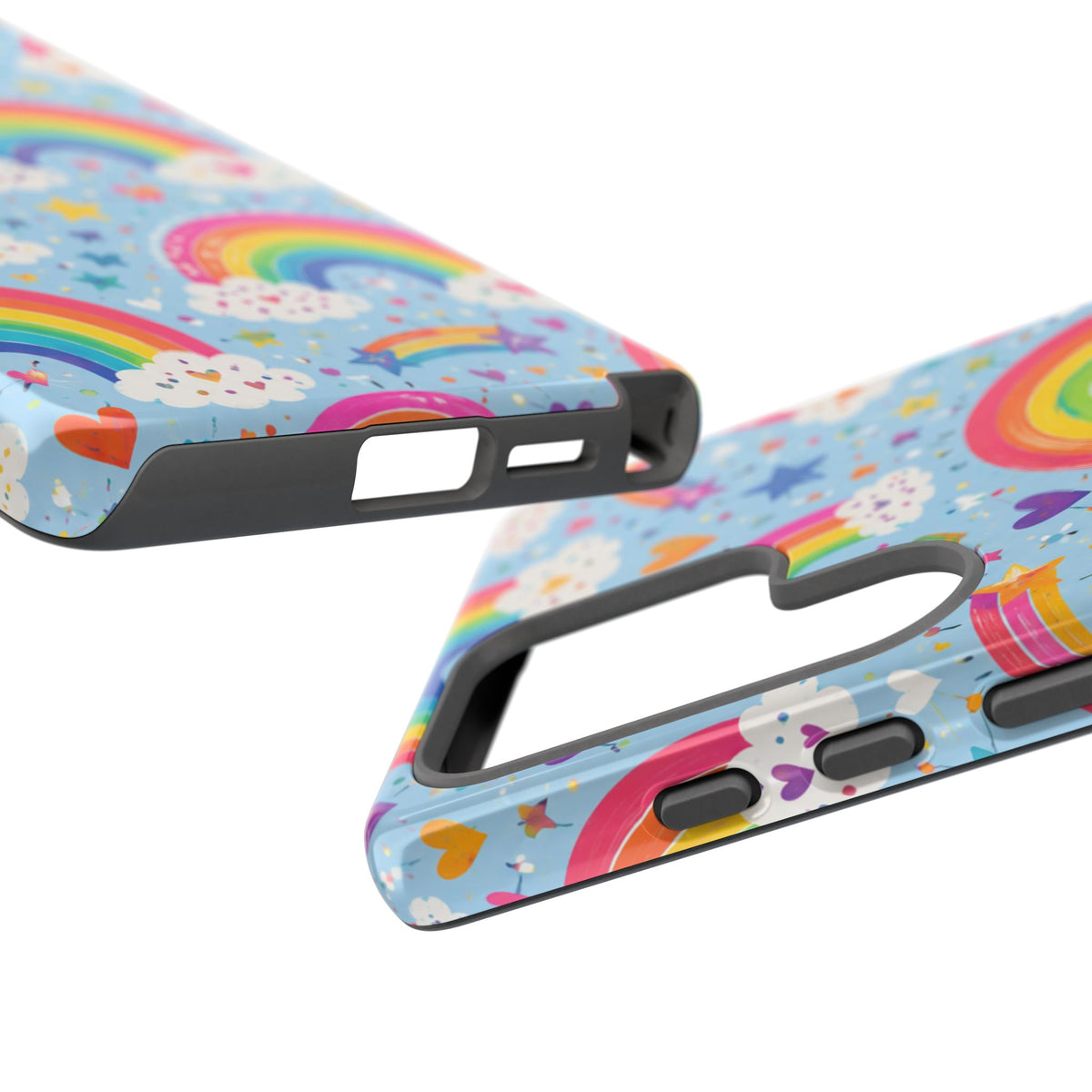 Rainbow Clouds Phone Case — Cute Pastel Rainbow Pattern Tough Case