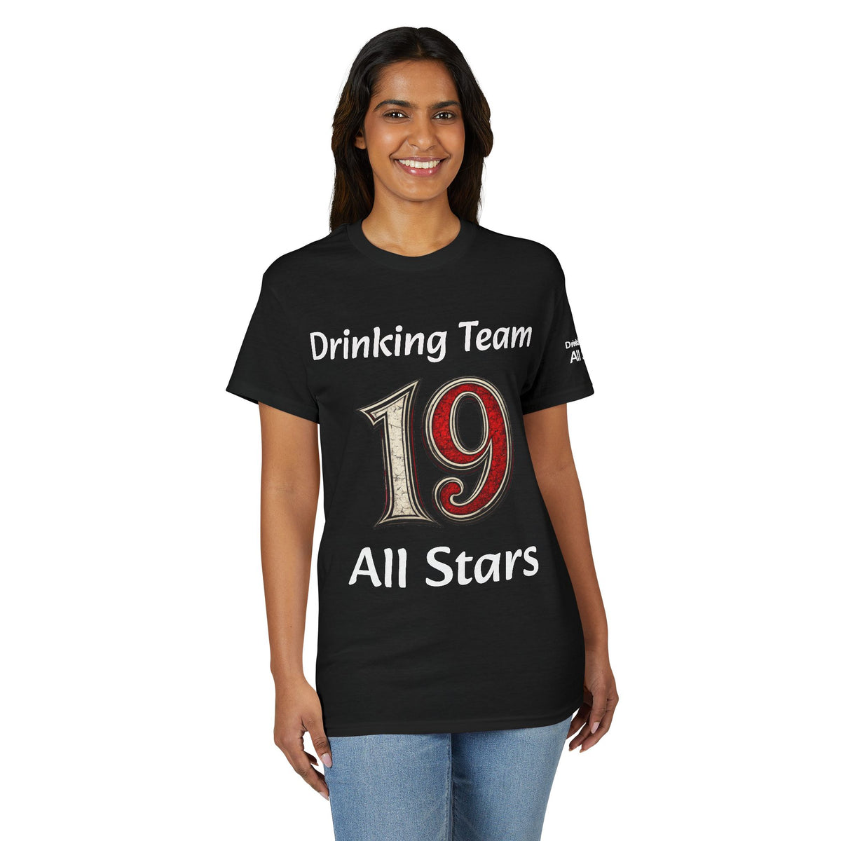 Drinking Team All Stars - Number 19 T-Shirt | Retro Athletic Jersey Style
