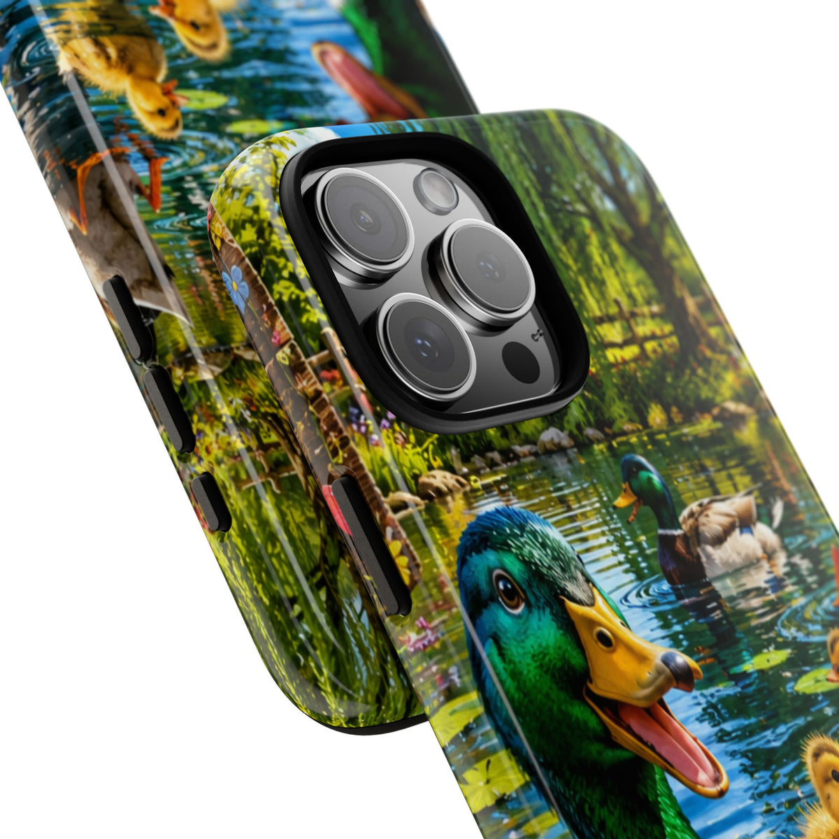 Duck Family Phone Case — Cute Mallard & Ducklings Protective Tough Case