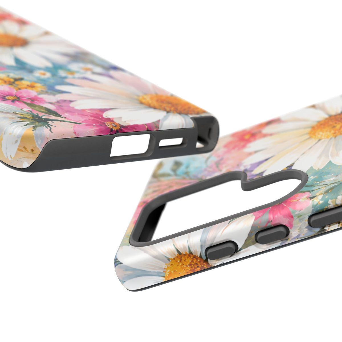 Floral Daisy Phone Case — Watercolor Daisies Protective Tough Case