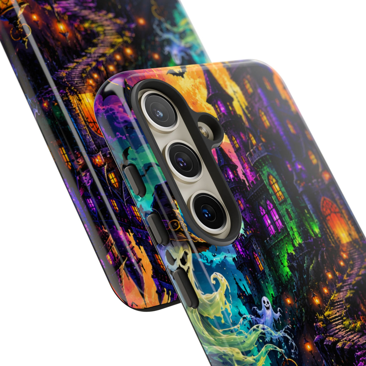 Halloween Haunted Castle Phone Case — Spooky Pumpkin & Ghost Tough Case
