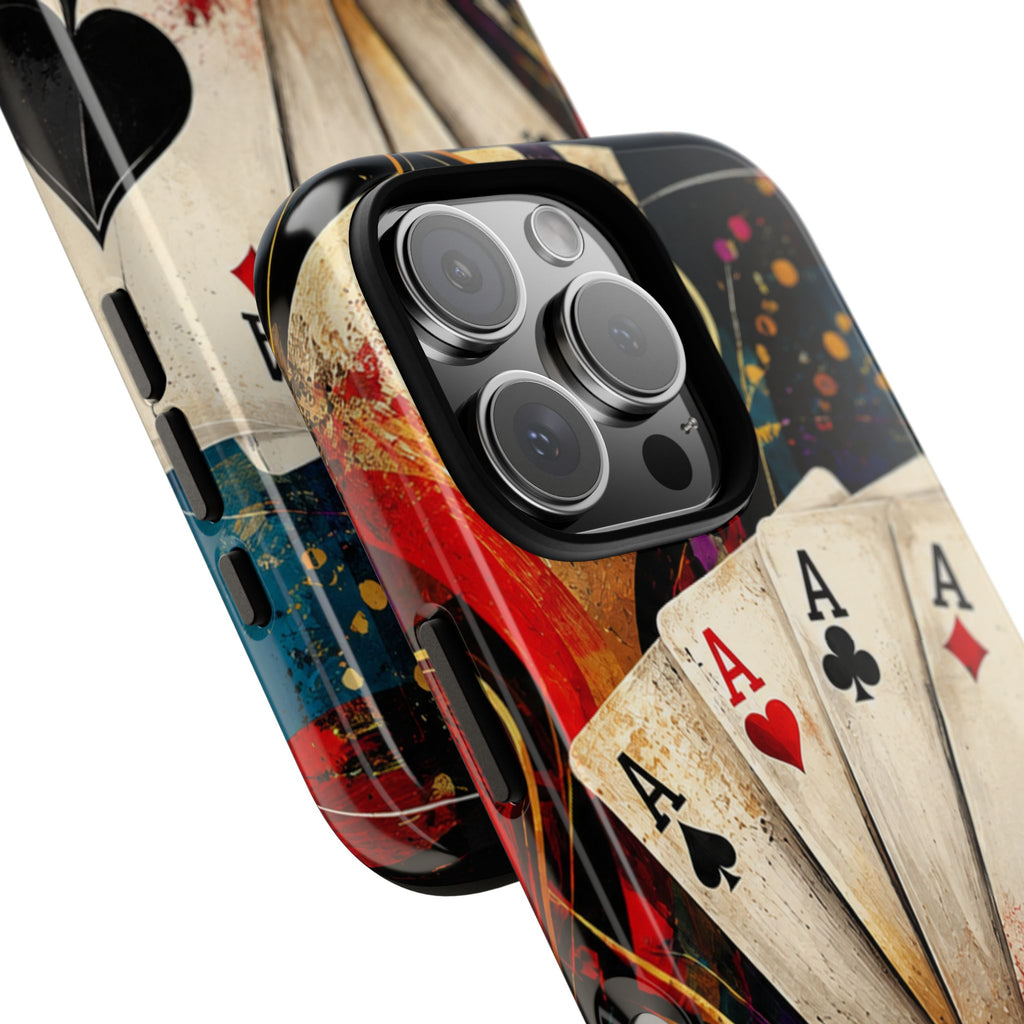 Casino Poker Ace Phone Case — Vintage Playing Cards & Chips Protective Cover