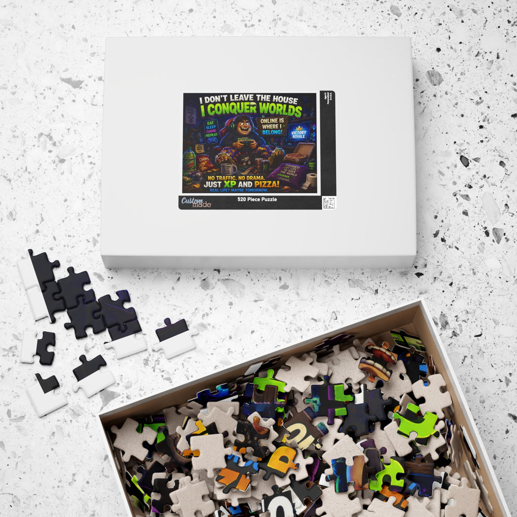 I Conquer Worlds Gamer Puzzle | 520 Piece Video Game Jigsaw