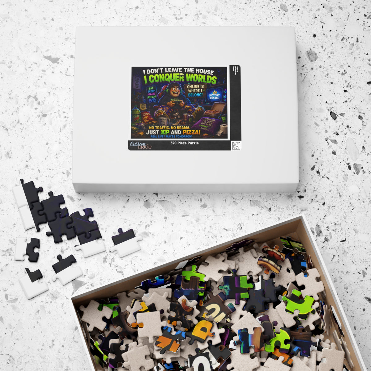 I Conquer Worlds Gamer Puzzle | 520 Piece Video Game Jigsaw