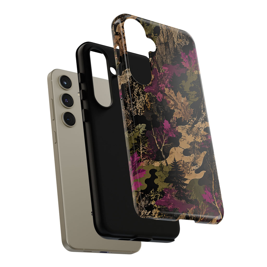 Camo Floral Tough Phone Case — Rugged Nature-Inspired Protection