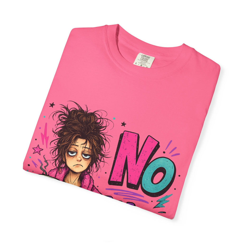No Talkie Graphic T-Shirt | Grumpy Coffee Girl Illustration