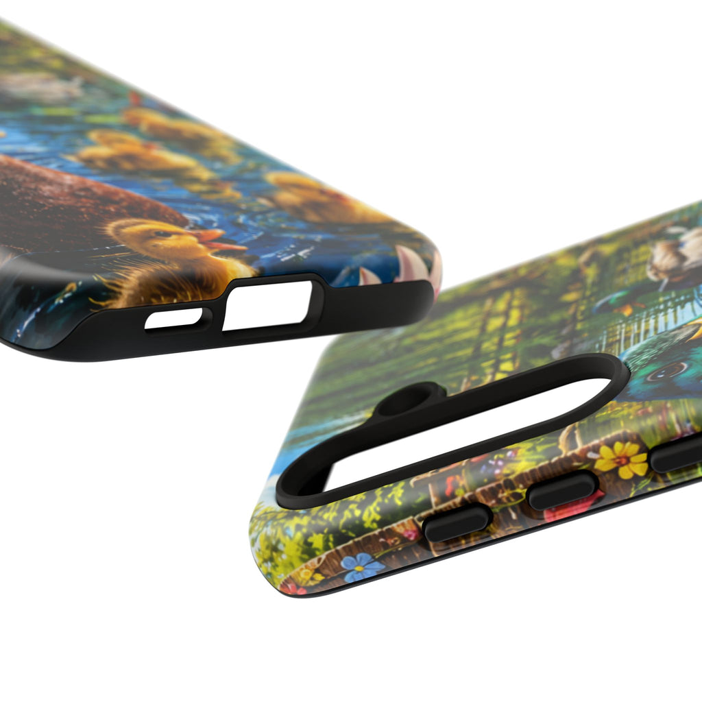 Duck Family Phone Case — Cute Mallard & Ducklings Protective Tough Case