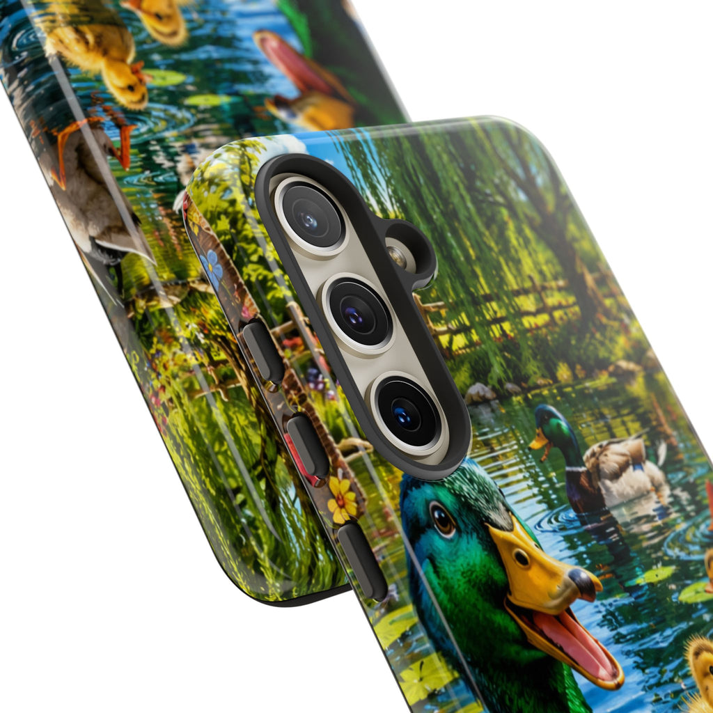 Duck Family Phone Case — Cute Mallard & Ducklings Protective Tough Case