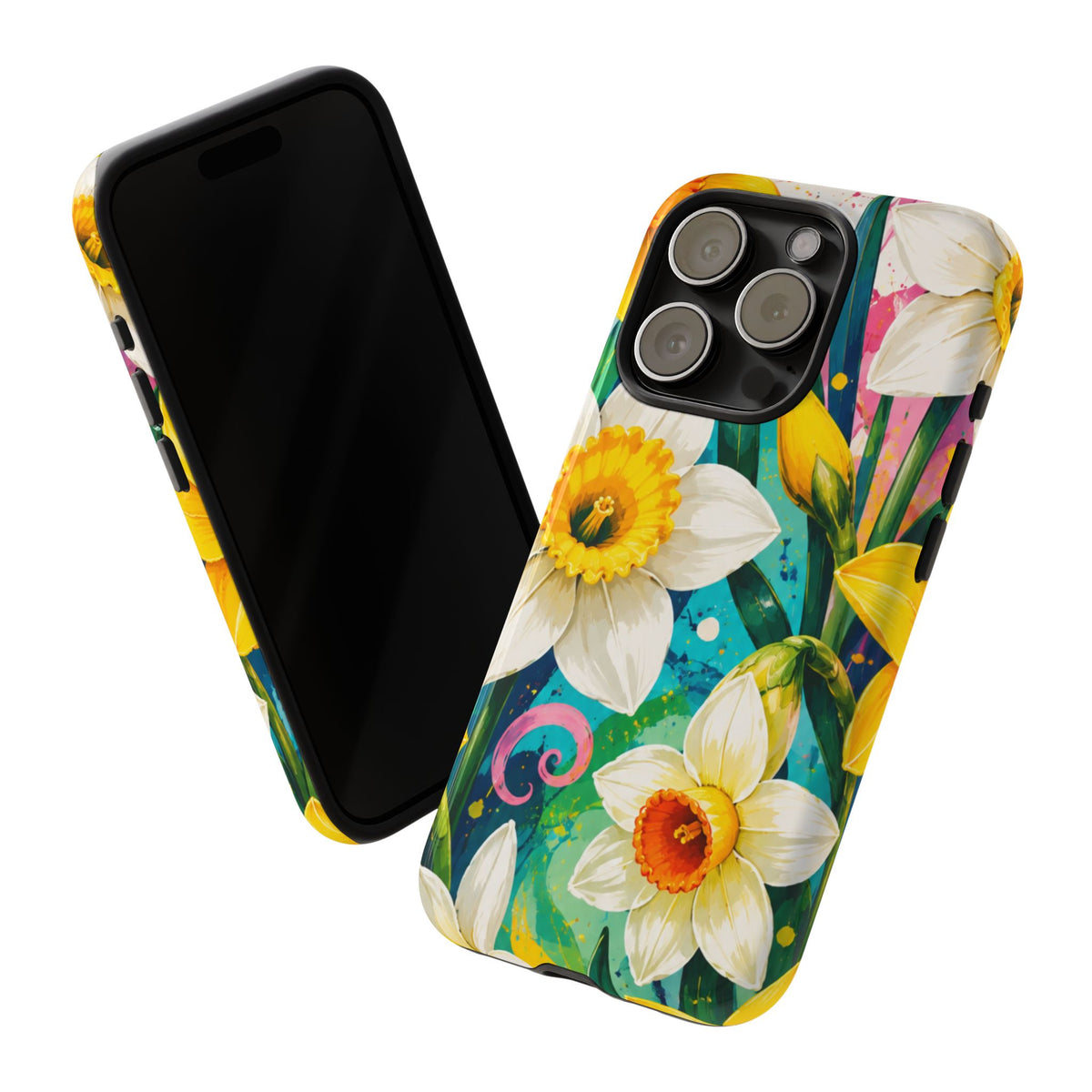 Daffodil Floral Phone Case — Bright Spring Garden Protective Cover