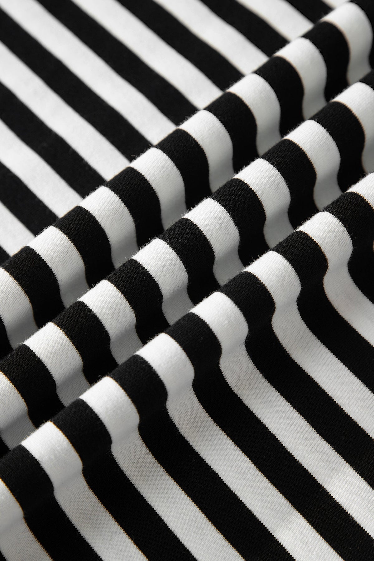 Stripe V-Neck Lace Trim Short Sleeve Tee