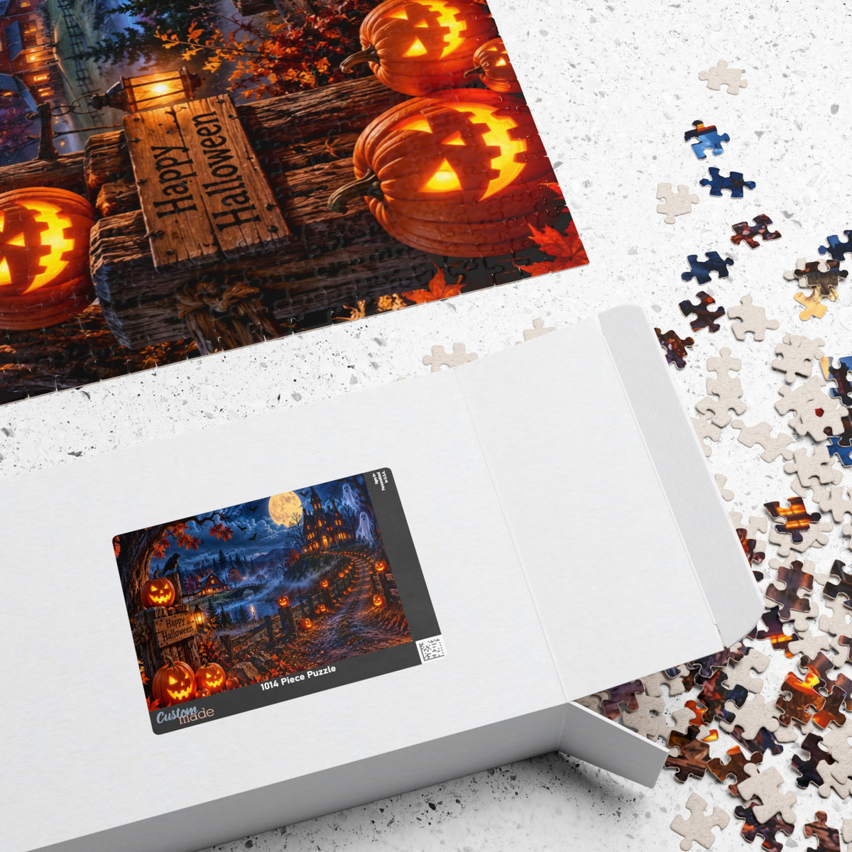 Halloween Haunted Mansion Jigsaw Puzzle — Spooky Night 110/252/520/1014-Piece