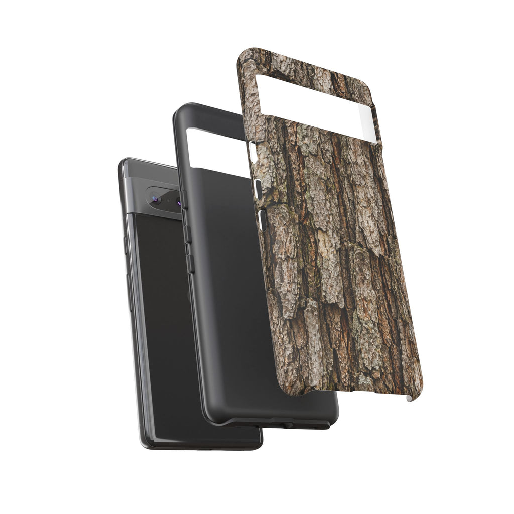Bark Texture Phone Case - Rugged Woodland Camouflage for Nature Lovers
