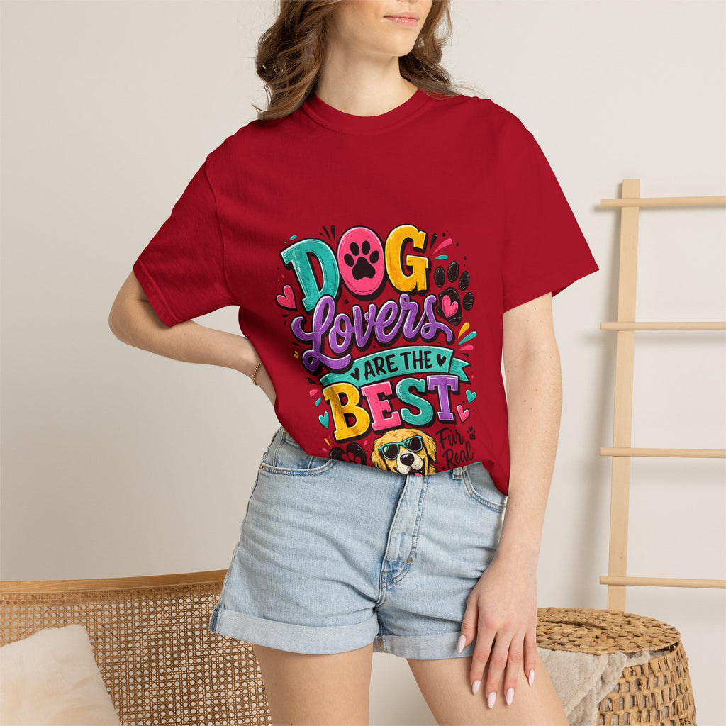 Dog Lovers Are The Best T-shirt | Colorful Paw Print Design
