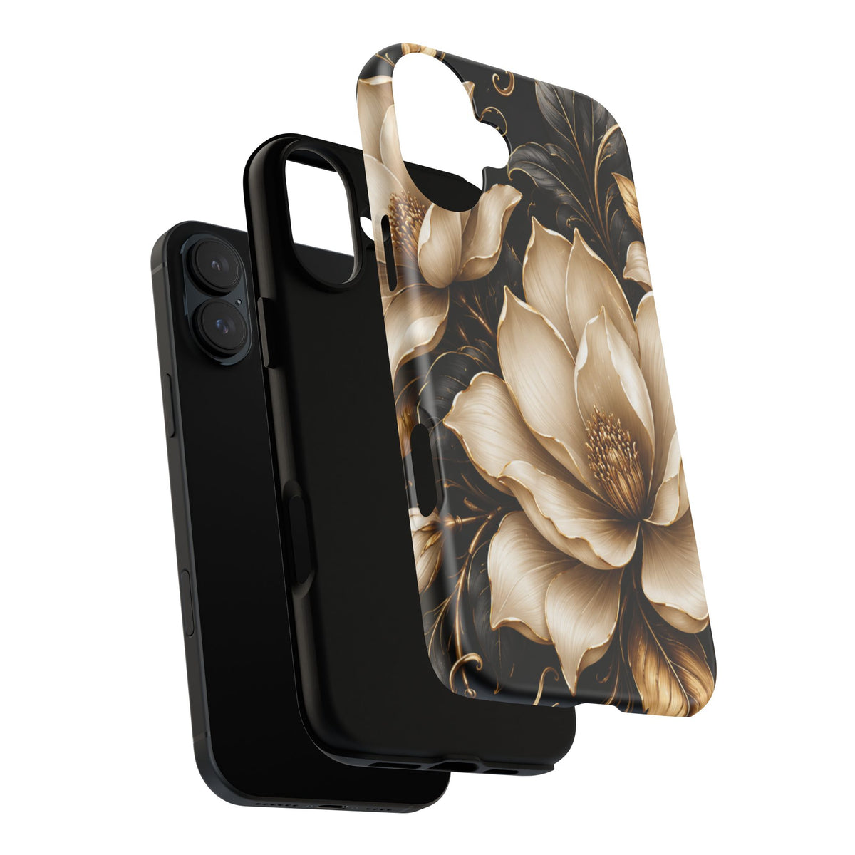 Floral Tough Case — Elegant Gold Magnolia Phone Case