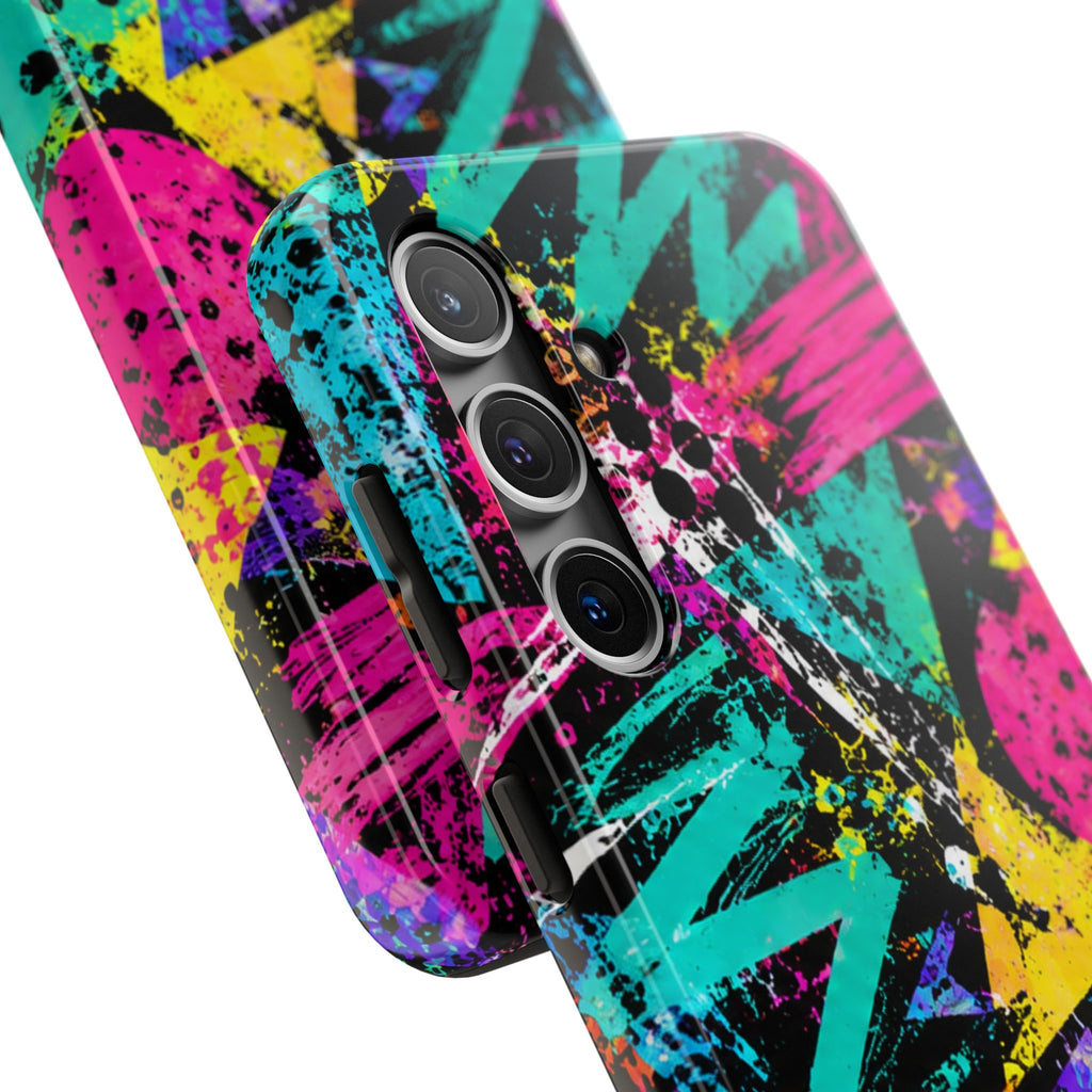 Tough Phone Case — Neon Graffiti Splash Protective Cover
