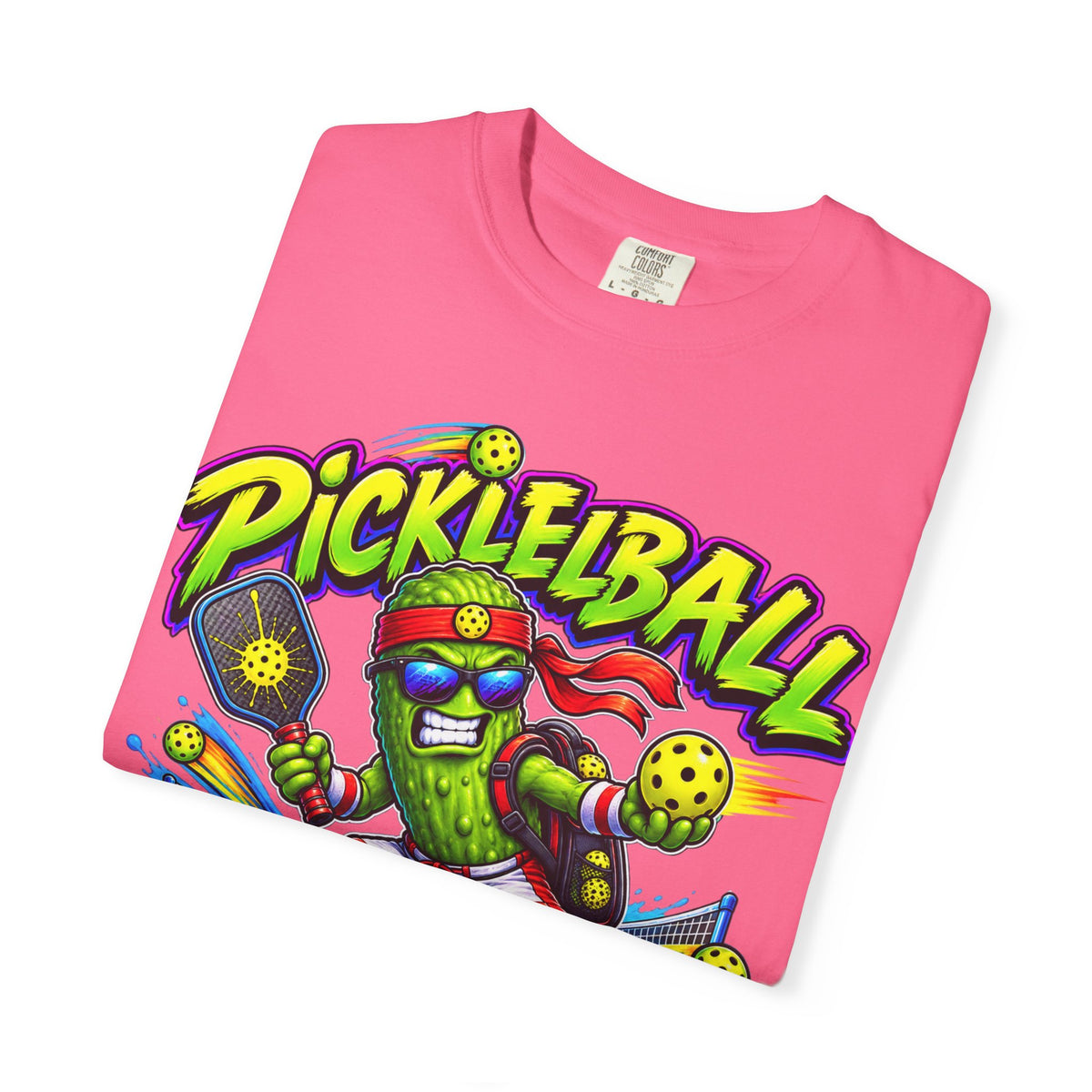 Pickleball Warrior T-Shirt | Cartoon Pickle Player Graphic