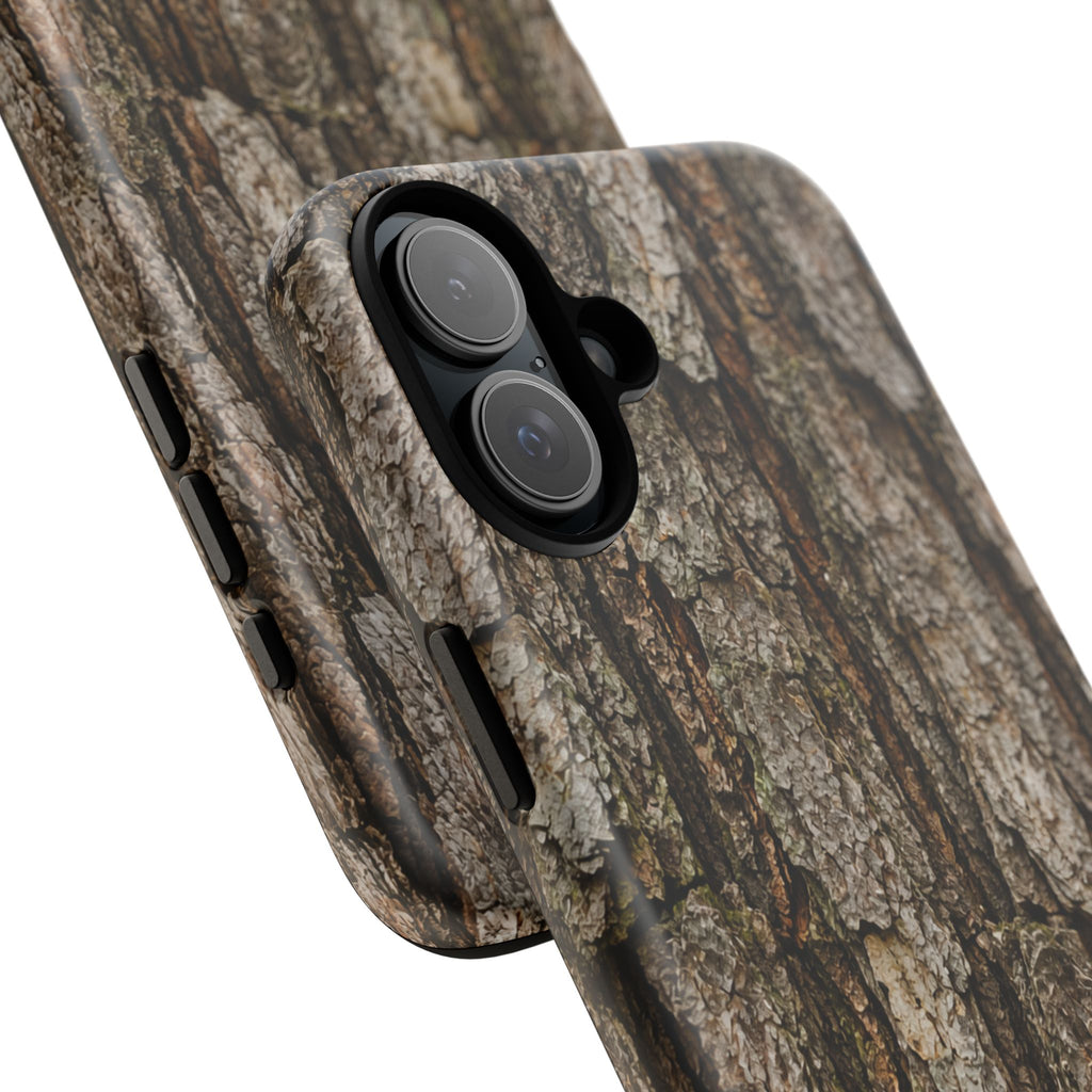 Bark Texture Phone Case - Rugged Woodland Camouflage for Nature Lovers
