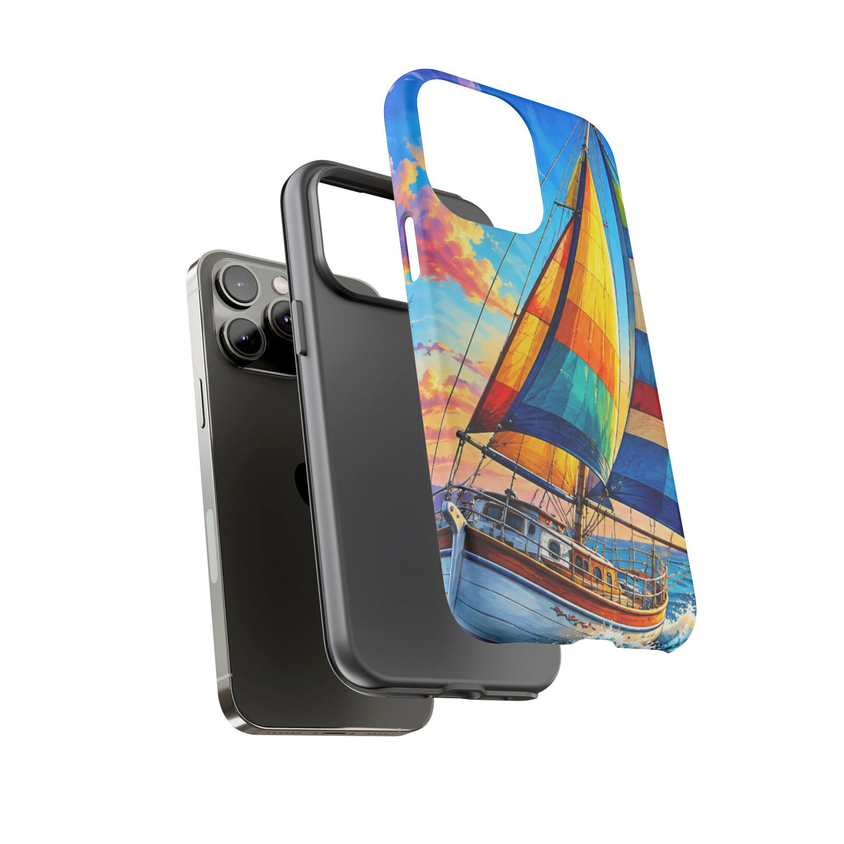 Sailboat Sunset Phone Case — Colorful Nautical iPhone Cover