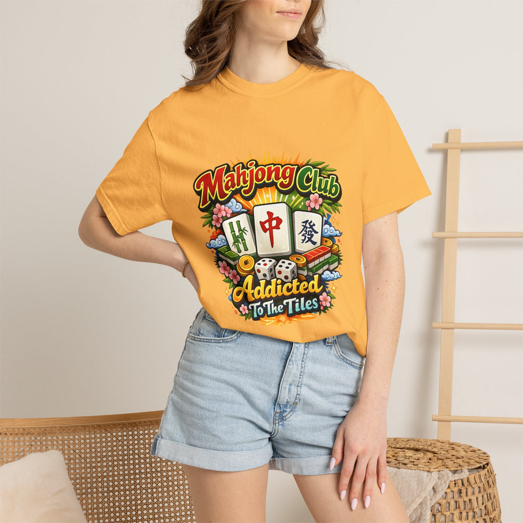 Mahjong Club Addicted to the Tiles T-shirt | Mahjong Graphic Tee