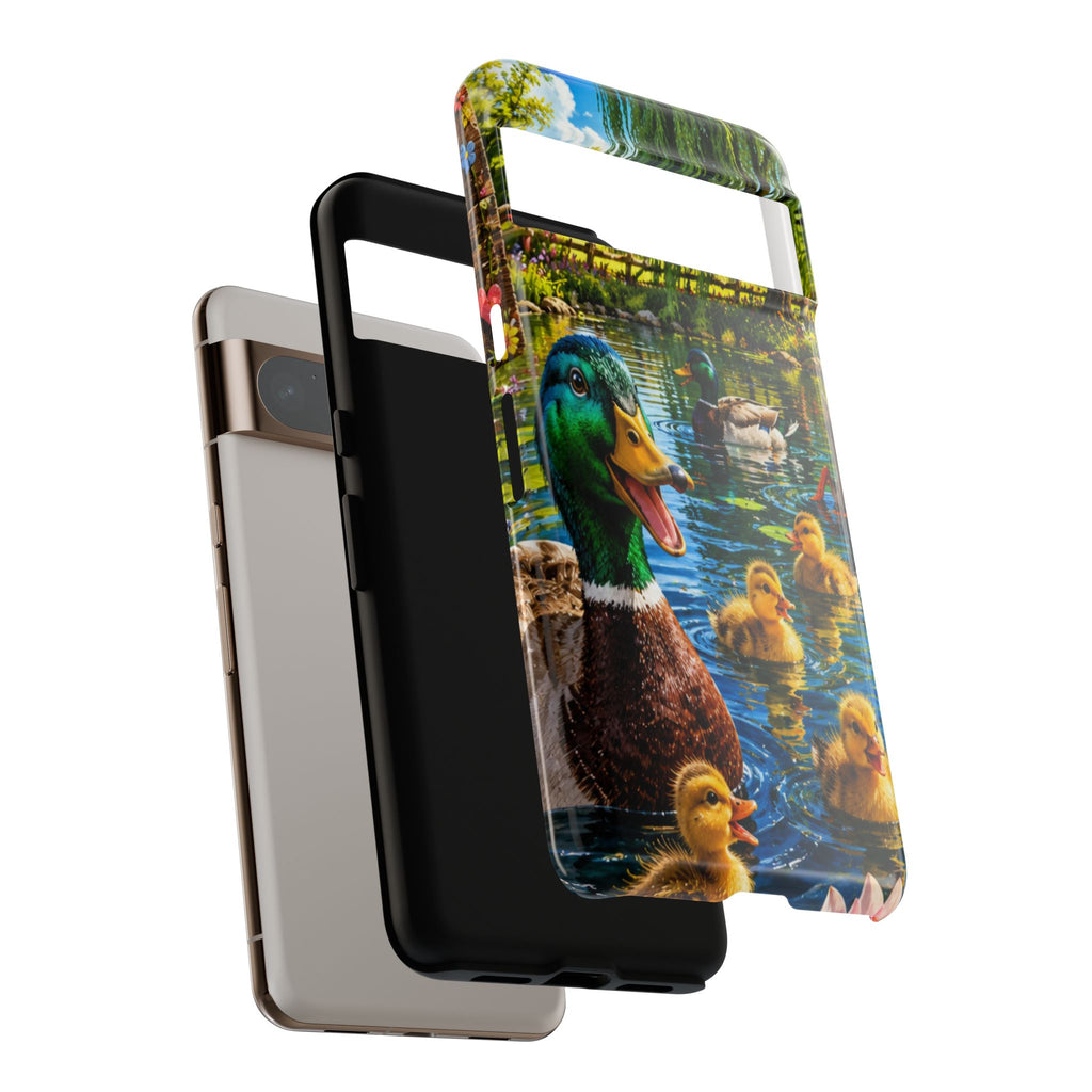 Duck Family Phone Case — Cute Mallard & Ducklings Protective Tough Case