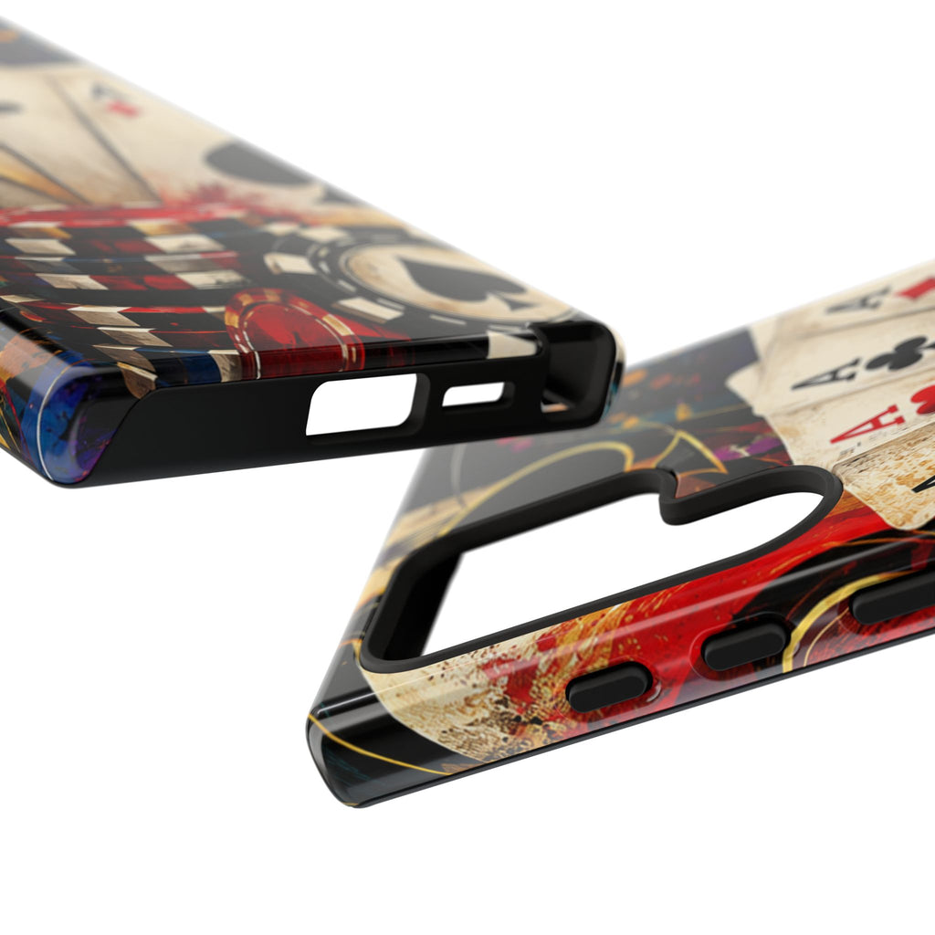 Casino Poker Ace Phone Case — Vintage Playing Cards & Chips Protective Cover